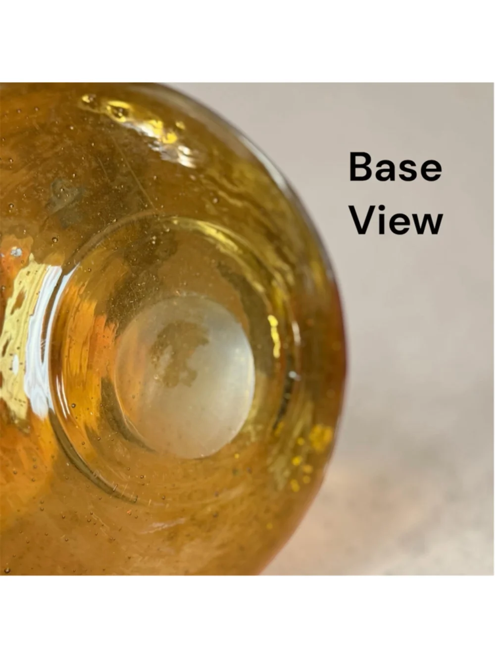 Amber Bubble Glass Vase Bottle | Hand Blown Look Apothecary Style | Vintage Styl